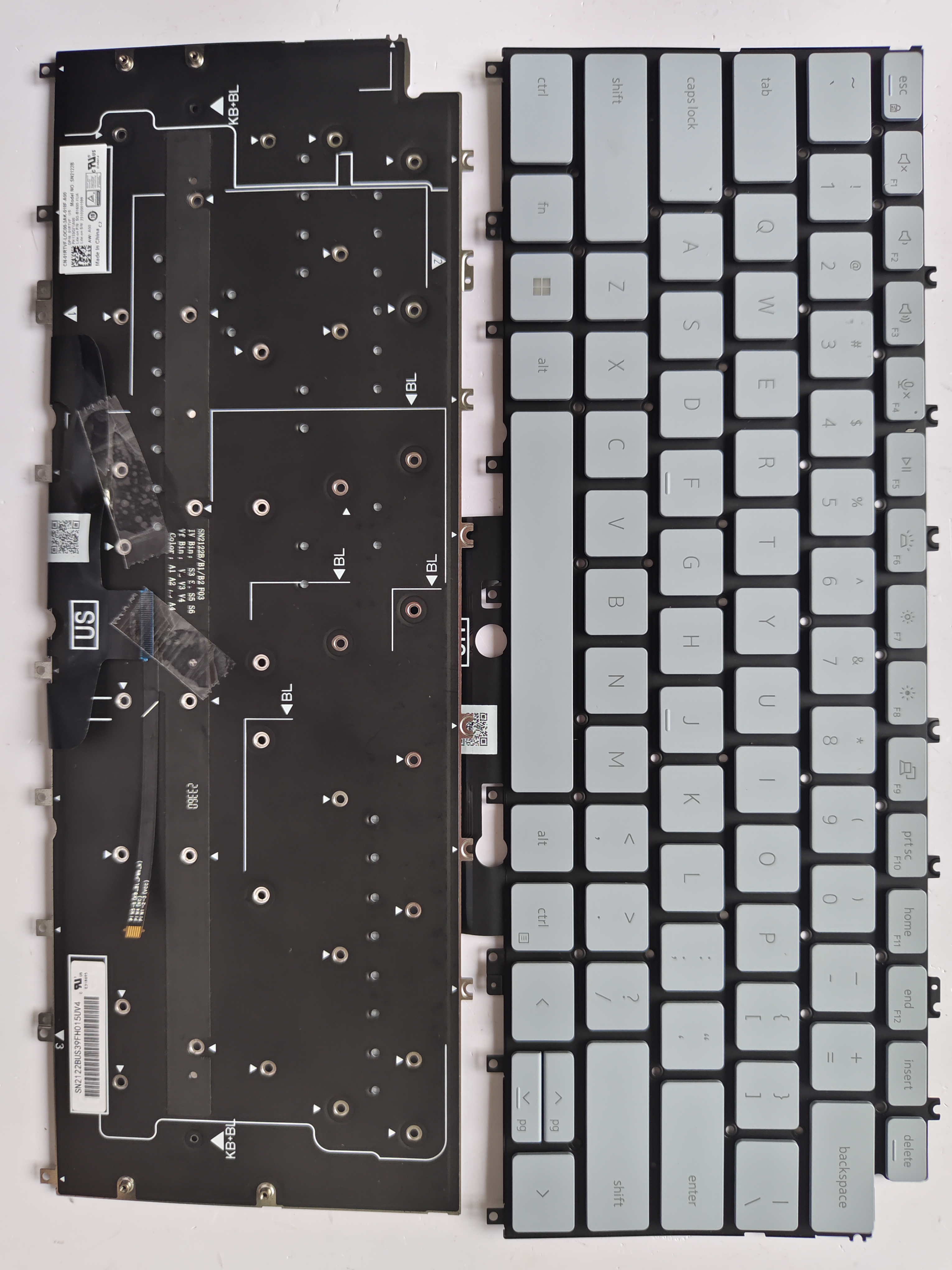 Picture of New Replacement Laptop Keyboard For DELL XPS 13 9315 Light Blue Backlit US Layout
